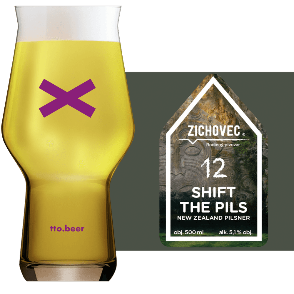 Zichovec  Shift The Pils Glass and Label