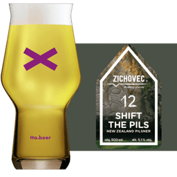 Zichovec Shift The Pils Glass and Label