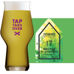 Zichovec Nectar of Happiness Glass and Label
