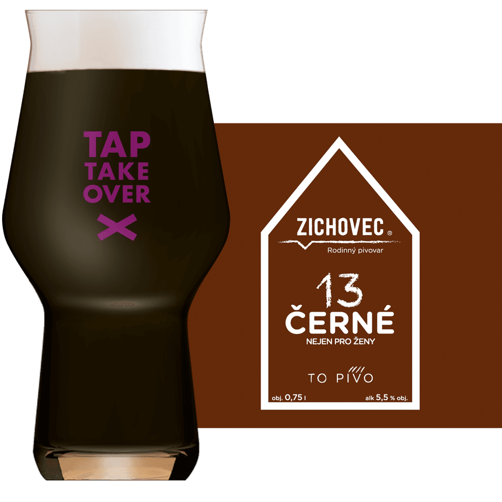 Zichovec Cerne Glass and Label