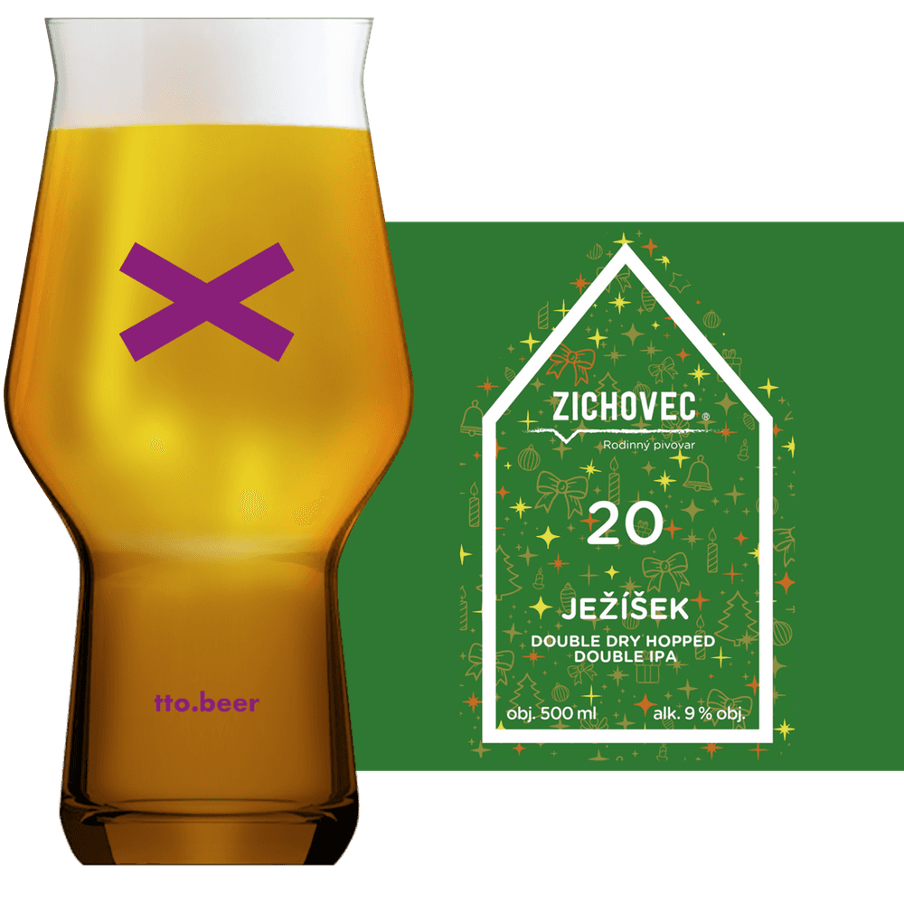 Zichovec Jezísek Glass and Label