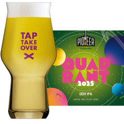 Pioneer Quadrant Glass and Label