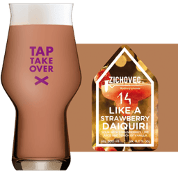 Zichovec Like a Strawberry Daiquiri  Glass and Label