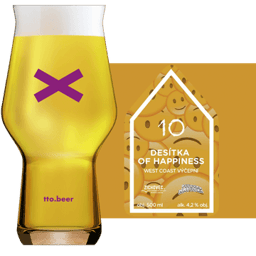 Zichovec Desítka Of Happiness Glass and Label
