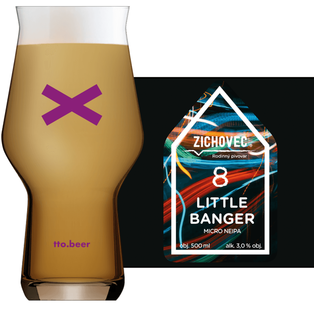 Zichovec Little Banger Glass and Label