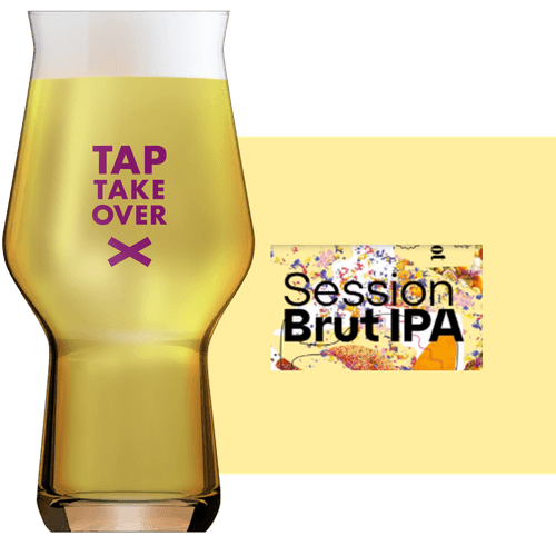 Klenot 10° Session Brut IPA Glass and Label