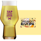 Klenot 10° Session Brut IPA Glass and Label