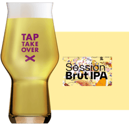 Klenot 10° Session Brut IPA Glass and Label