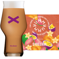 Thumbnail Sibeeria Yummy Pink Guava, Peach, Passion Fruit & Vanilla  Glass and Label