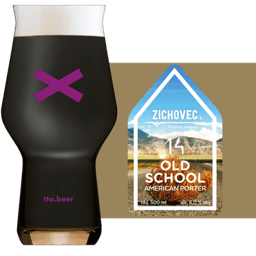 Zichovec Old School American Porter Glass and Label