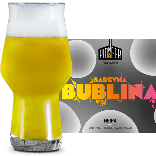 Pioneer Bublina Glass and Label