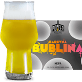 Pioneer Bublina Glass and Label