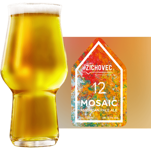 Zichovec Mosaic 12 Glass and Label