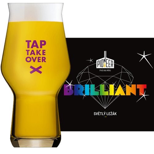 Pioneer Brilliant Glass and Label