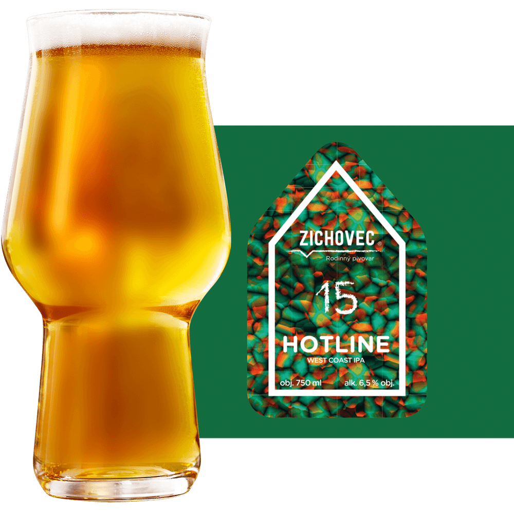Zichovec Hotline  Glass and Label