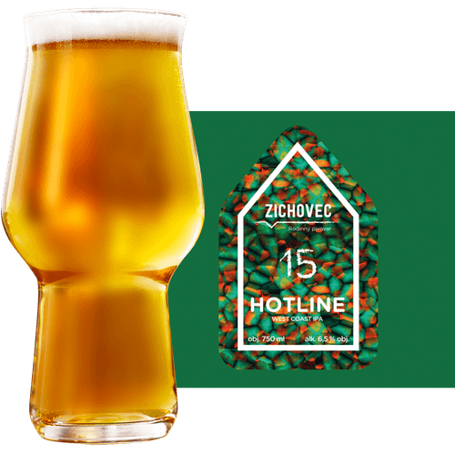 Zichovec Hotline  Glass and Label