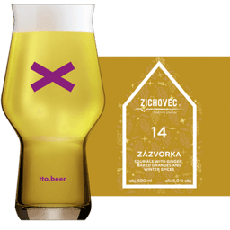 Zichovec Zazvorka Glass and Label