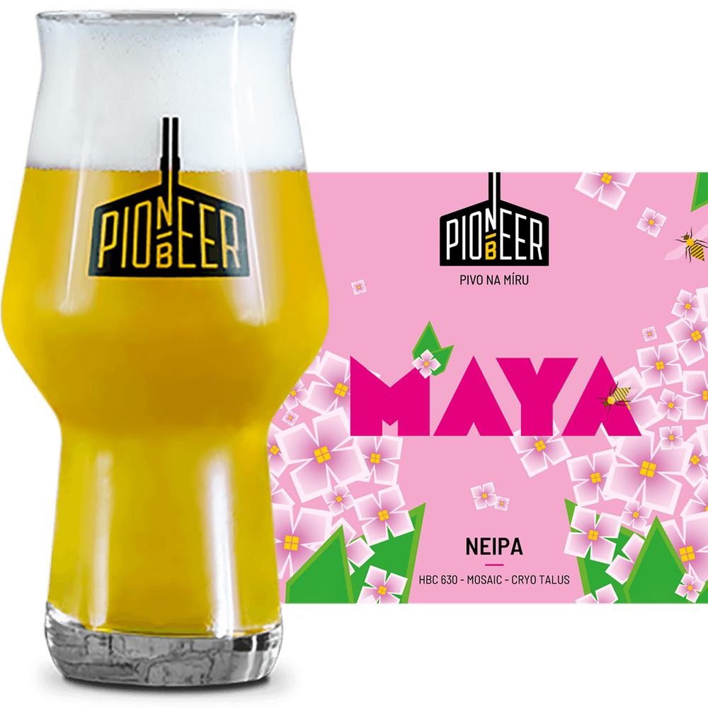 Pioneer Maya Glass and Label
