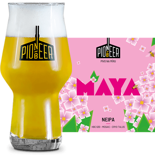 Pioneer Maya Glass and Label