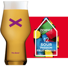 Thumbnail Zichovec Sour Passion Fruit + Guava Glass and Label