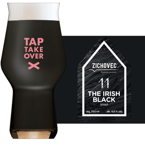 Zichovec The Irish Black Glass and Label