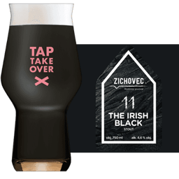 Zichovec The Irish Black Glass and Label