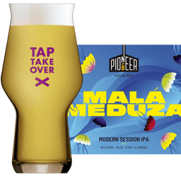 Pioneer Mala Meduza Glass and Label