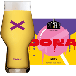 Pioneer Dora Glass and Label