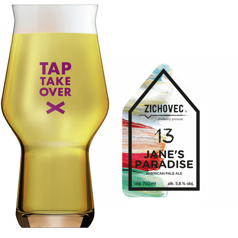 Zichovec Jane's Paradise Glass and Label