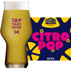 Thumbnail Pioneer Citro Pop Glass and Label