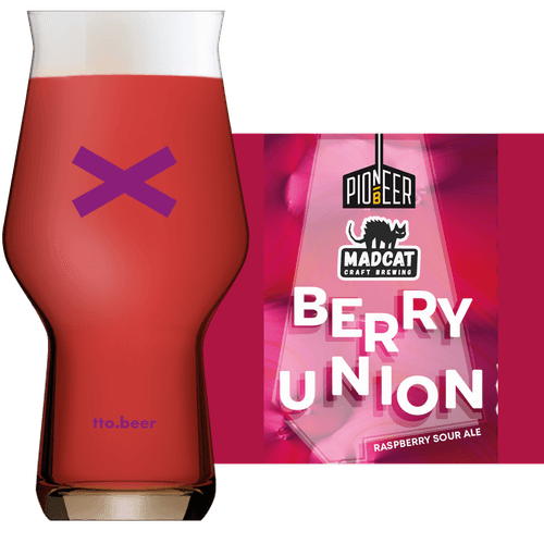 Pioneer Berry Union Glass and Label