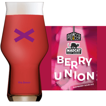 Pioneer Berry Union Glass and Label
