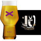 Raven Year 10 Northern IPA Glass and Label