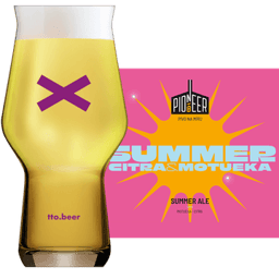 Pioneer Summer Citra Glass and Label