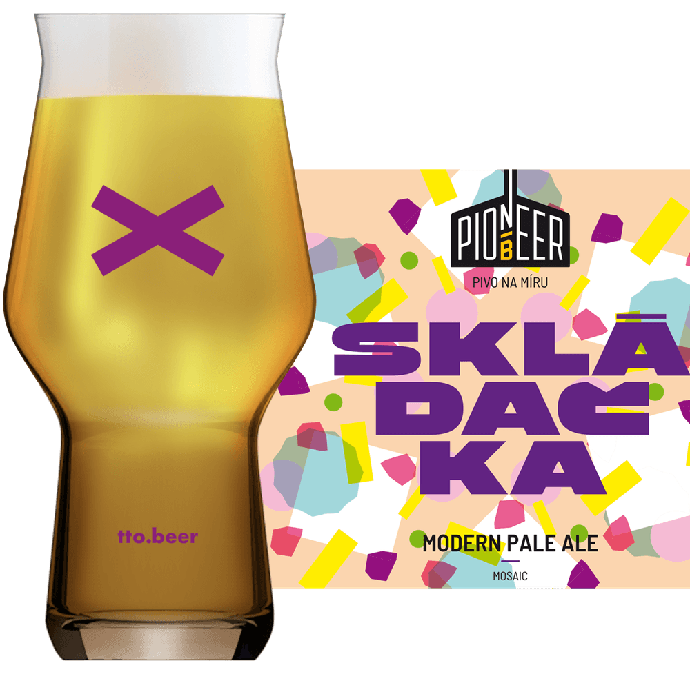 Pioneer Skladakca Glass and Label