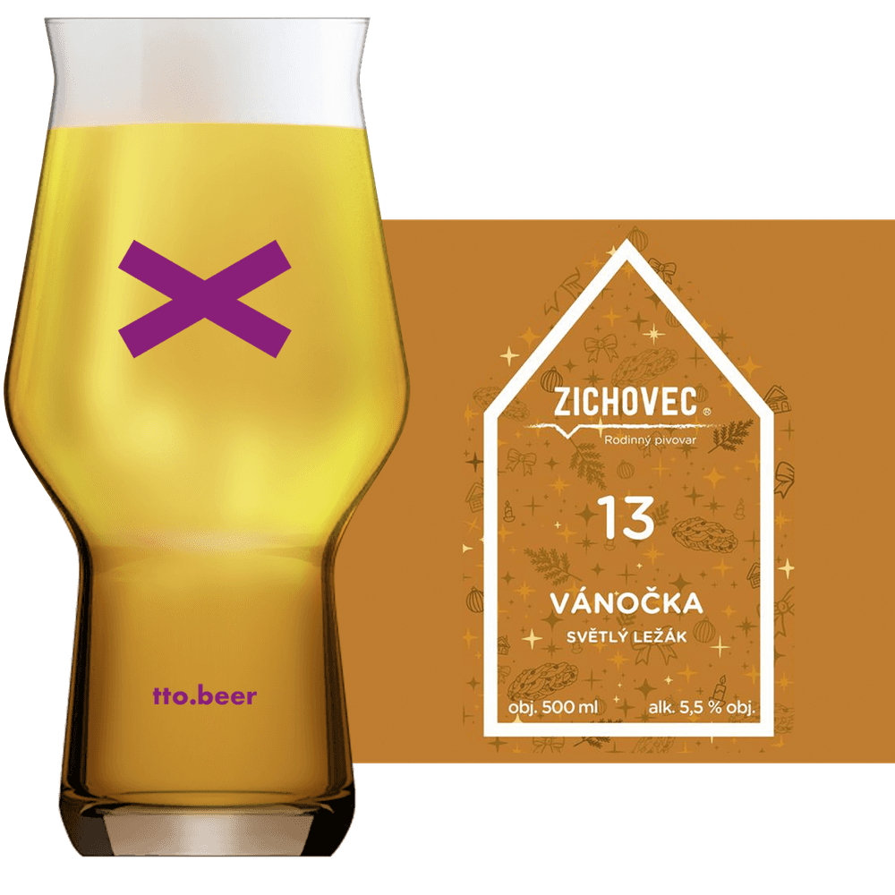 Zichovec Vanocka Glass and Label