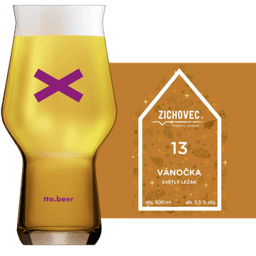 Zichovec Vanocka Glass and Label