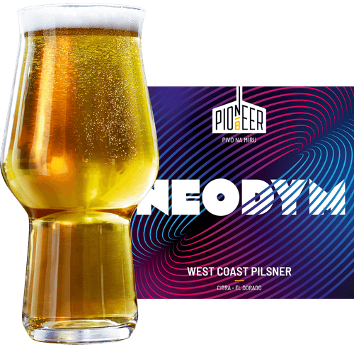 Pioneer Neodym Glass and Label