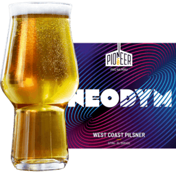 Pioneer Neodym Glass and Label