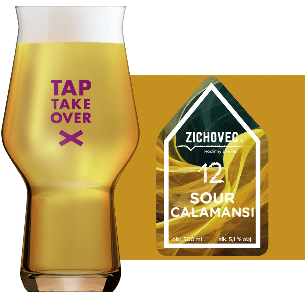 Zichovec Sour Calamansi Glass and Label