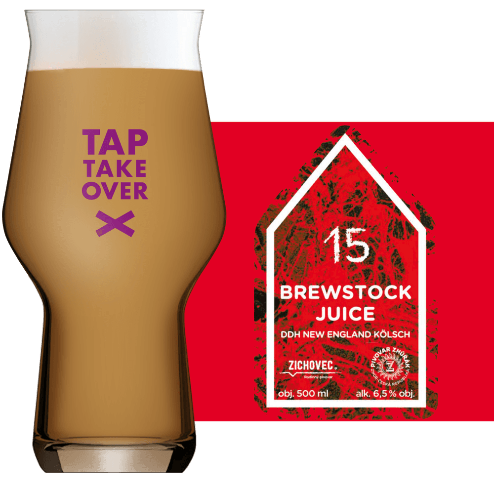 Zichovec Brewstock Juice Glass and Label