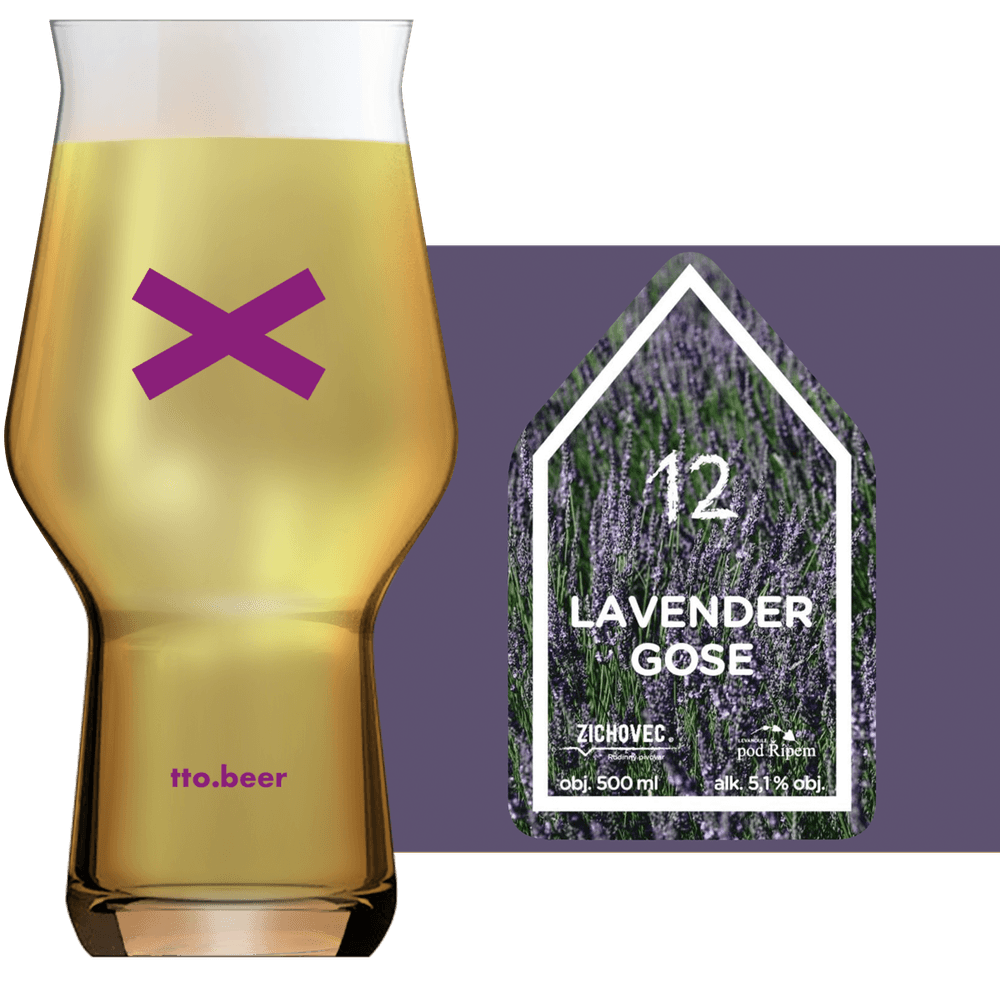Zichovec Lavender Gose Glass and Label