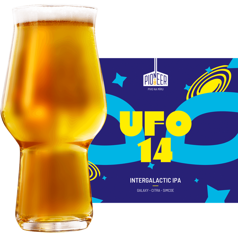 Pioneer UFO 14 Glass and Label