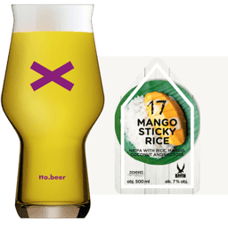 Zichovec Mango Sticky Rice Glass and Label