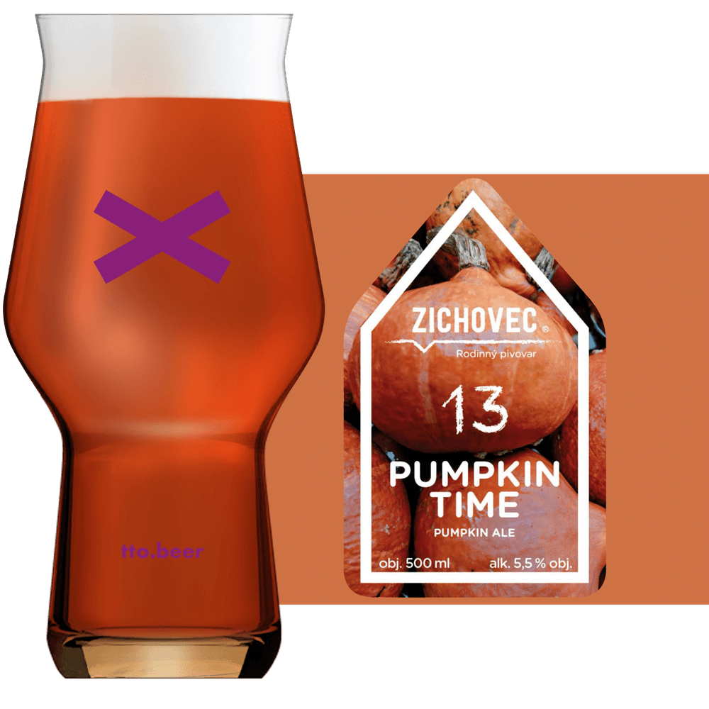 undefined Pumpkin Time Glass and Label