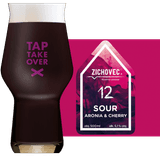 Zichovec Sour Aronia Cherry Glass and Label