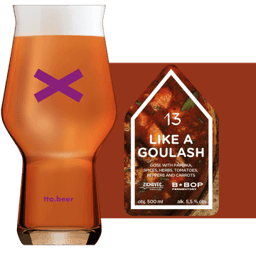 Zichovec Like a Goulash Glass and Label