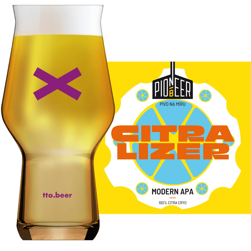 Pioneer Citralizer Glass and Label