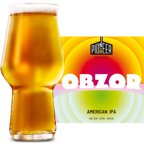 Pioneer Obzor Glass and Label