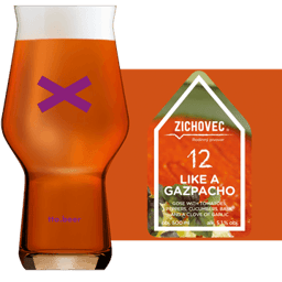 Zichovec Like a Gazpacho Glass and Label